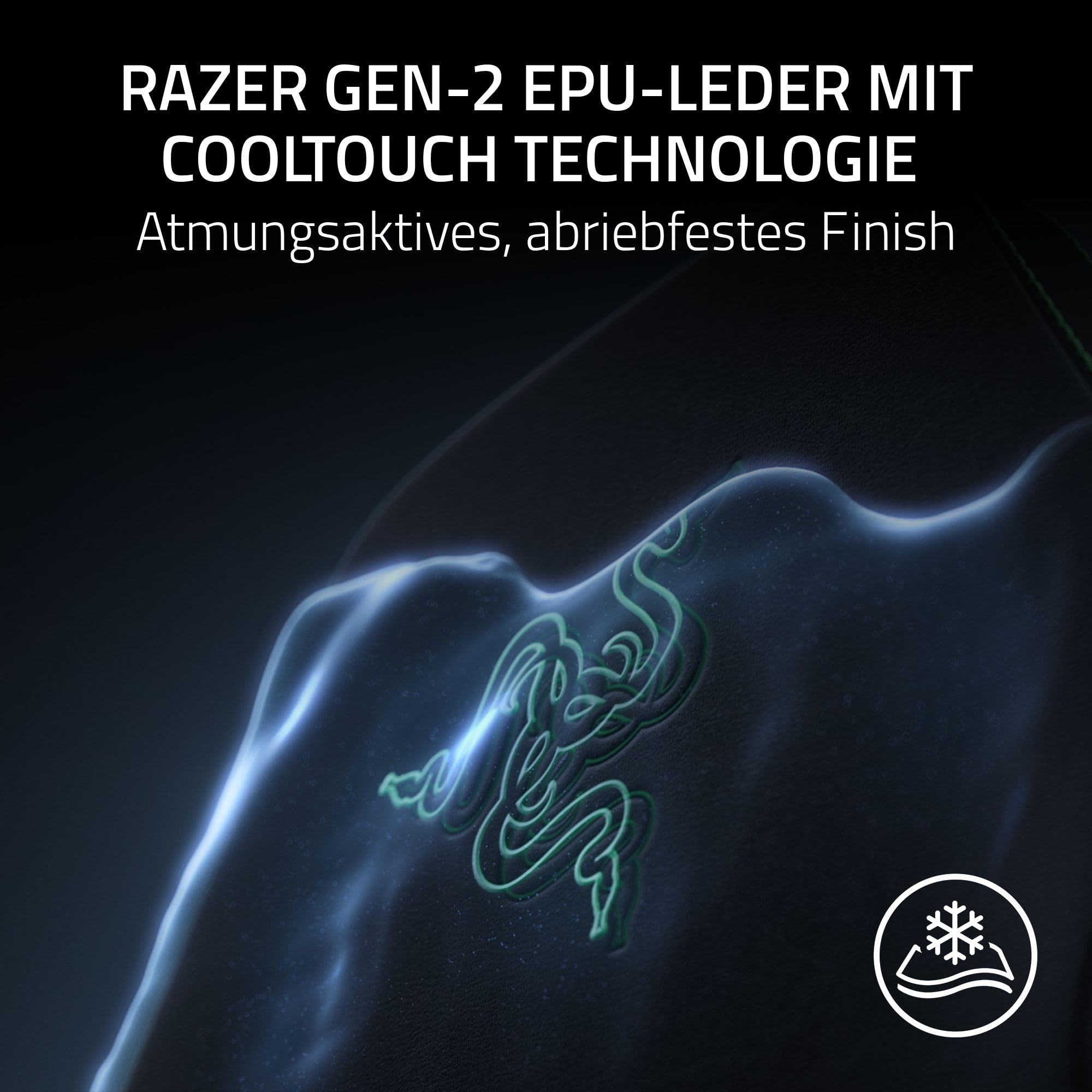 Razer Iskur V2 NewGen - Ergonomischer Gaming-Stuhl mit atmungsaktivem Gen-2 EPU-Leder mit Cooltouch Technologie - Hyperflex Lordosenstütze - breite Schulterbögen und Sitzfläche | Schwarz
