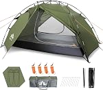 Night Cat Backpacking Tents 2 Persons Fast Setup Hiking Camp Tent with Aluminium Pole Double Layers Two Doors Waterproof Lightweight Compact 7x4.4ft