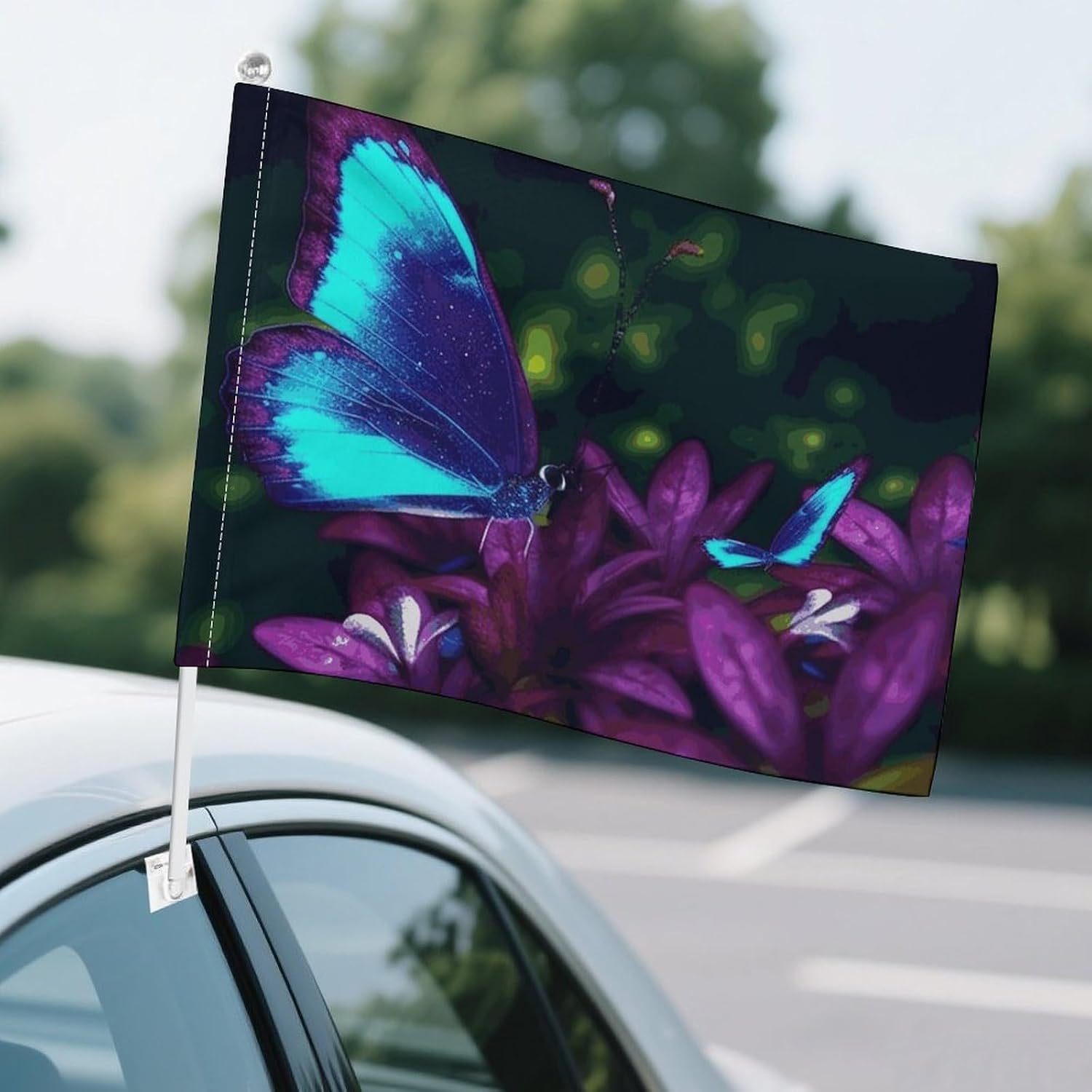 Small Car Flag No Fade Car Window Clip Flag Mini Handheld Flag Banner