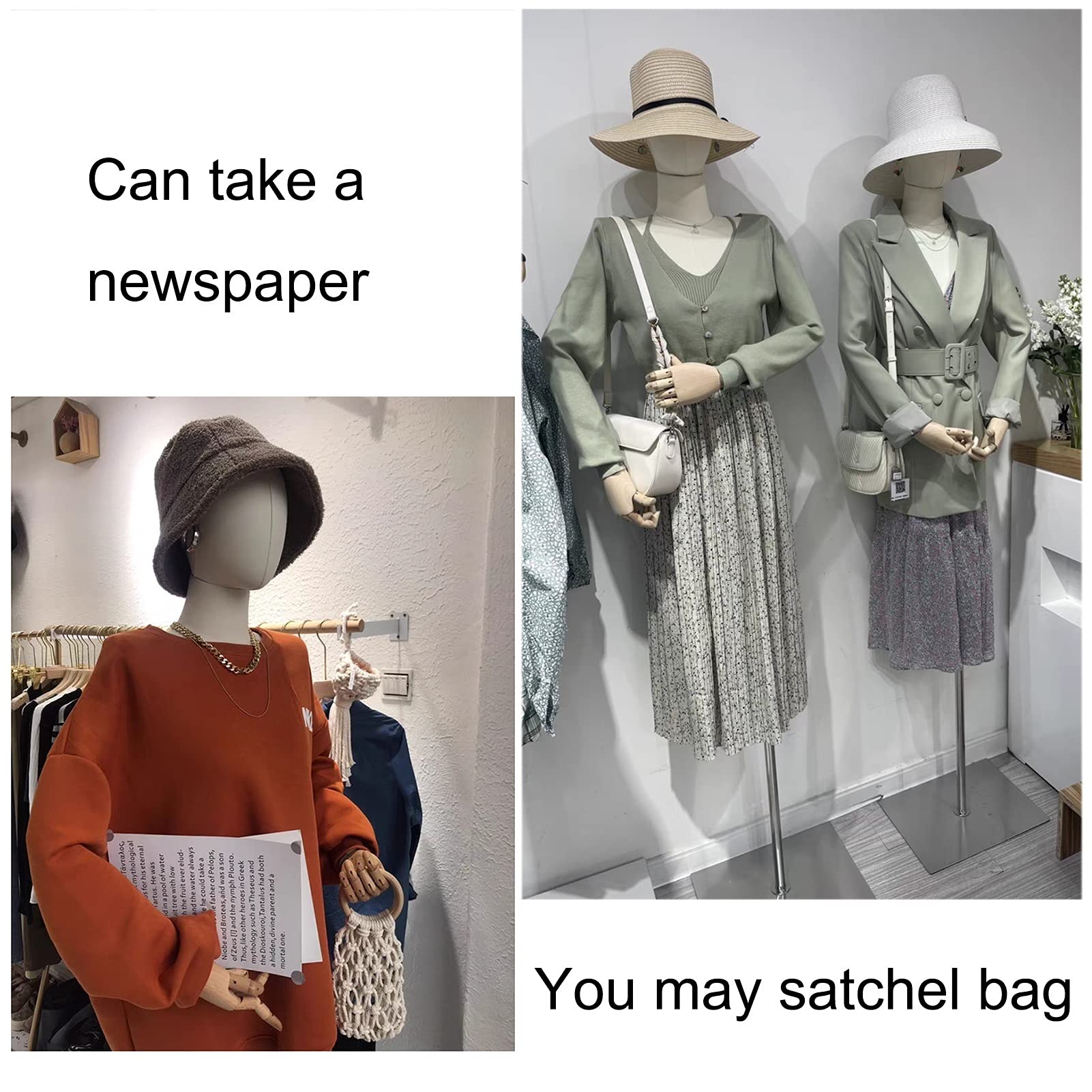 Mannequin Cover voor Dames Half Lichaam Kledingdisplay Vervangbare
