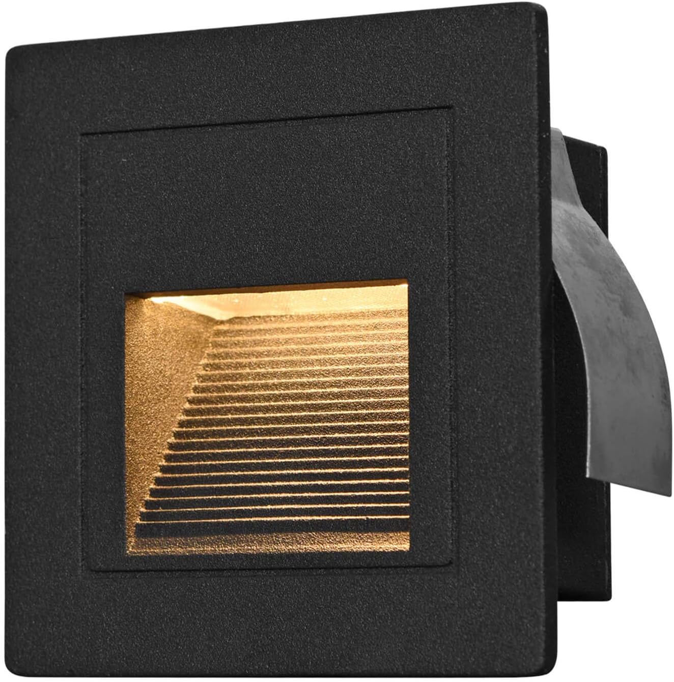 VONN Lighting 3.25" Modern VOS54478BL Low-Voltage 1-Watt Integrated LED Outdoor Steps Light in Matt Black, 3.25"L x 1.25"D x 3.25"H