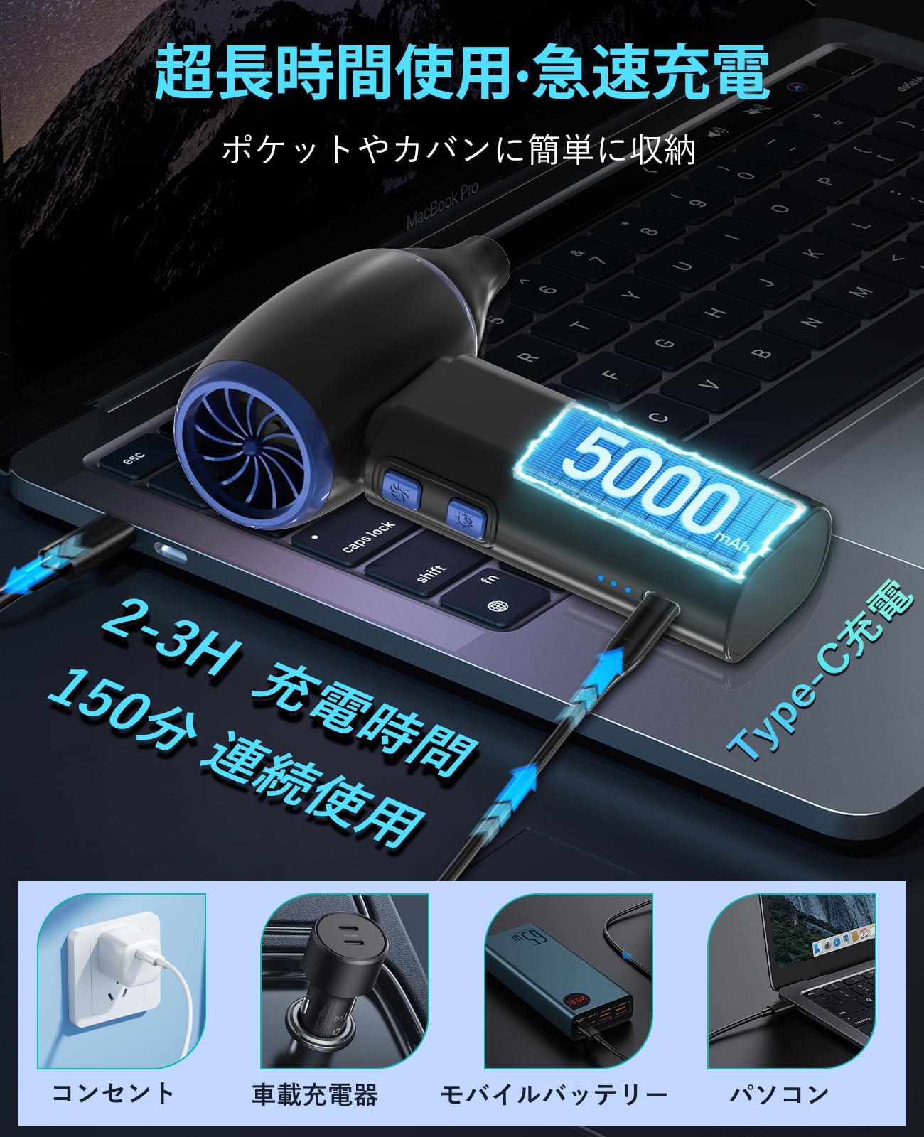 Amazon.co.jp: エアダスター 電動エアダスター ブロワー洗車 ブロアー