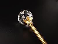 Vista 3 de Varita mágica con diamantes de imitación, accesorios de disfraz de boda para fiesta de cumpleaños