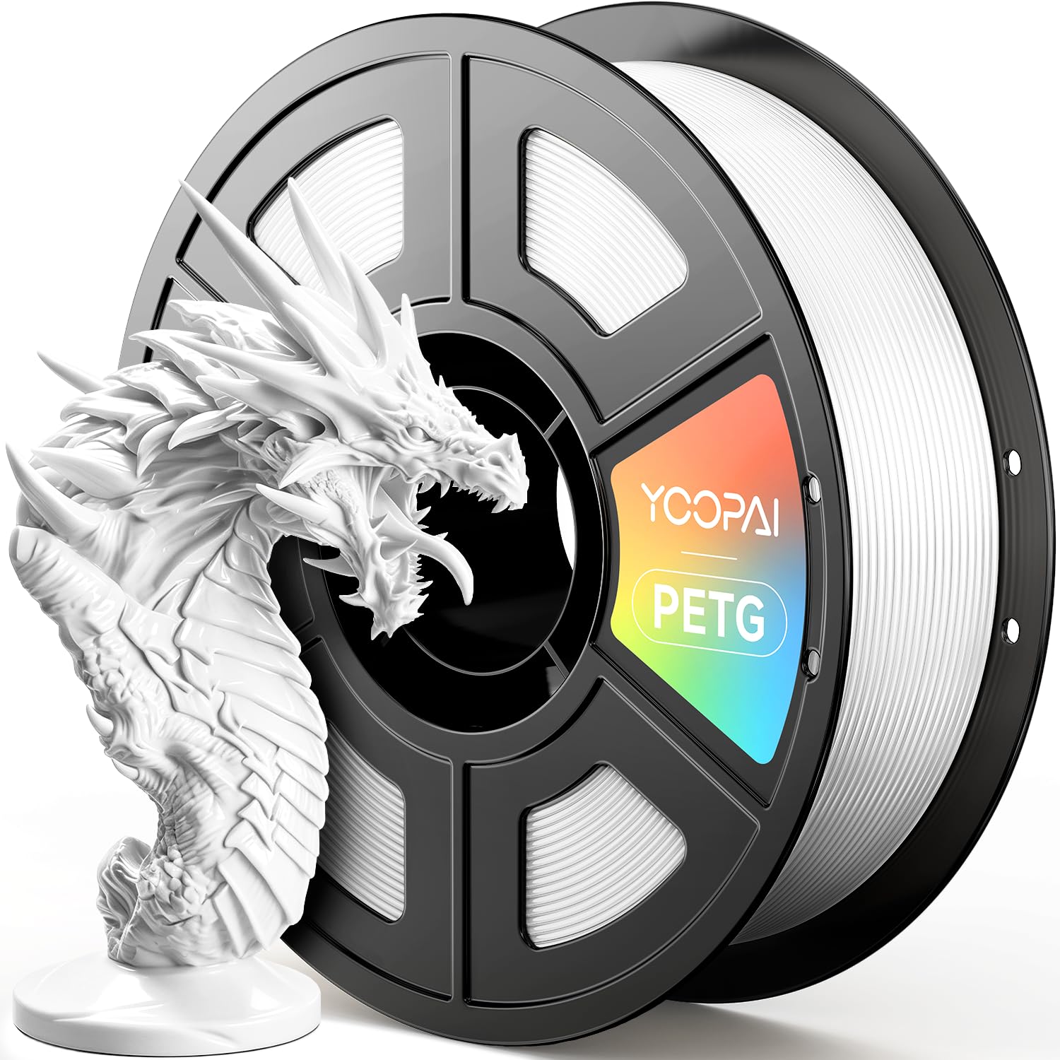 PETG Filament, 3D Printer Filament, 1KG (2.2lbs) White