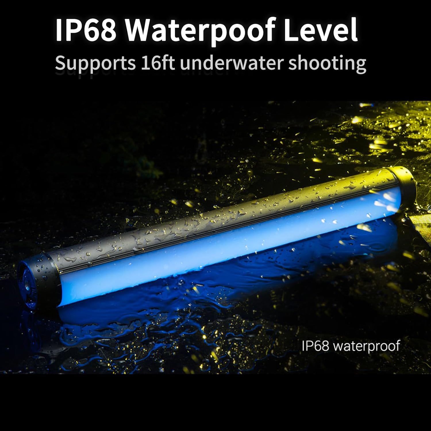 SOONWELL MT1 submerged in water, demonstrating its IP68 waterproof level for underwater shooting