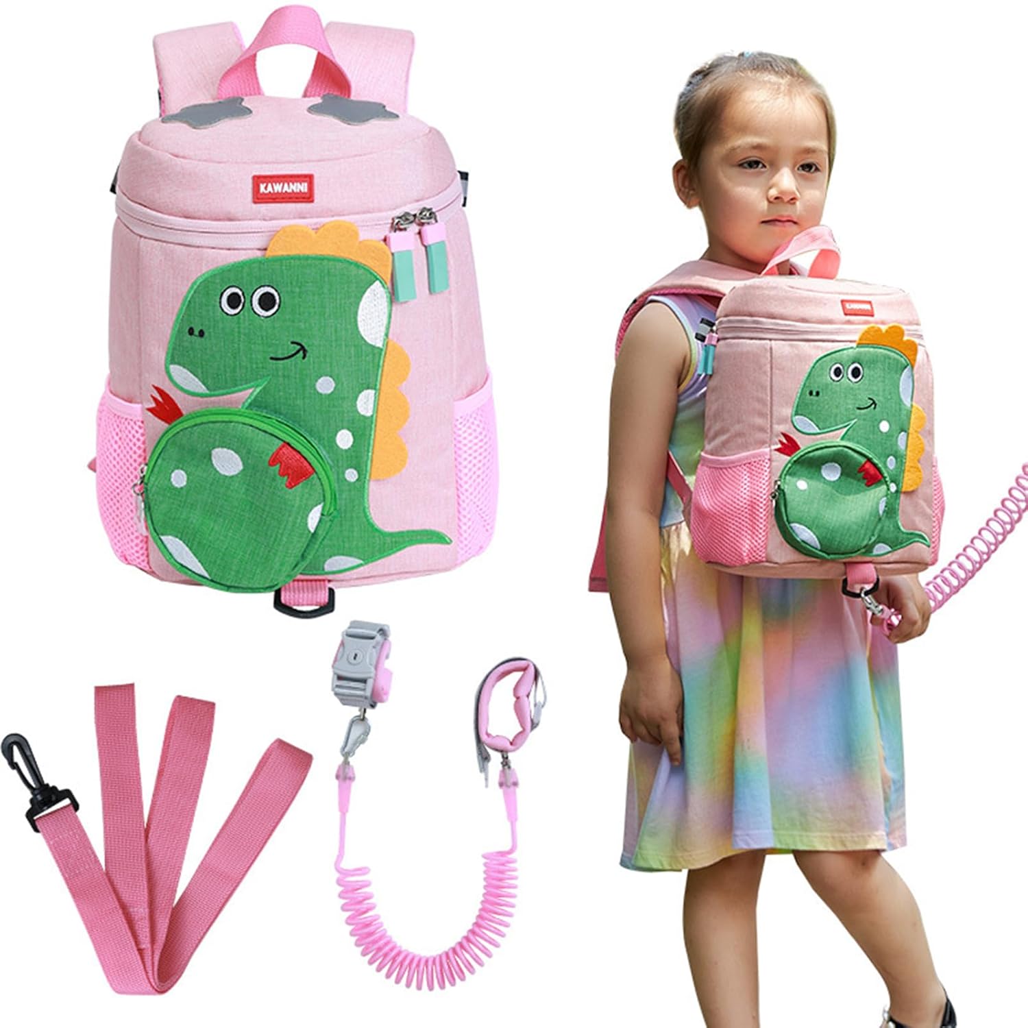 Toddler Leashes Backpack Kids Backpack Harness with Leash Anti-Lost Backpack with Safety Harness 1.5m Anti Lost Link Anti Lost Backpack for Toddler Toddler Leashes Backpack Kids Backpack Harness with