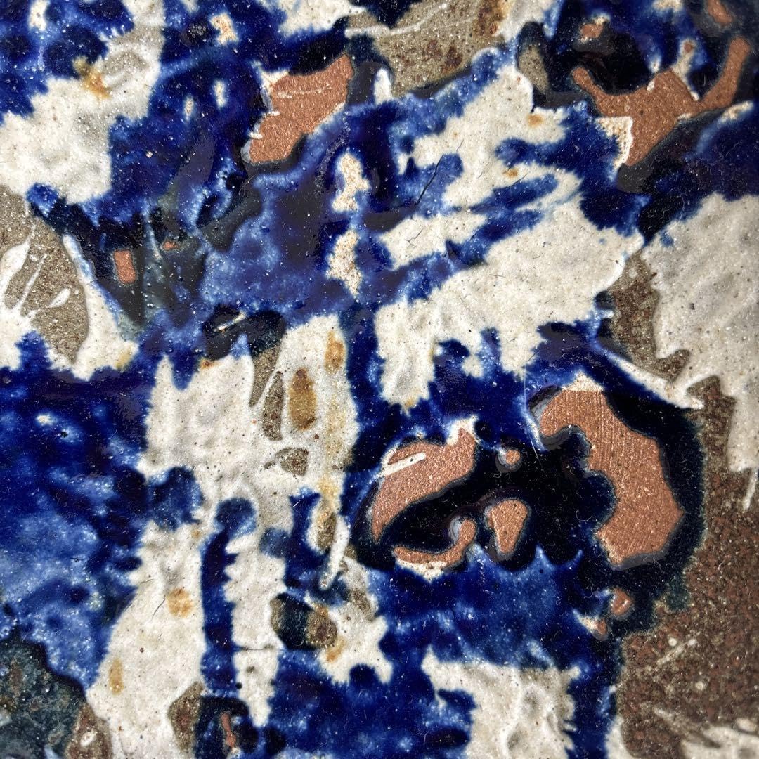 Yachimun Okinawa North Kiln Dotted 7 inch Flat Plate Kyoji Matsuda Miyagi Climbing Kiln