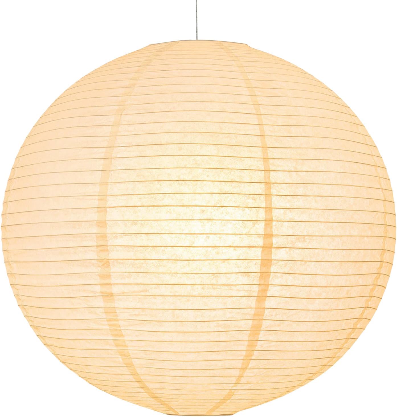 23.6" White Round Paper Lanterns, Chinese/Japanese Paper Lantern Pendant Light, Large Hanging Paper Lamp Shade for Party Decoration, Wedding, Home Decor Ceiling Lampshade(1 Pack)