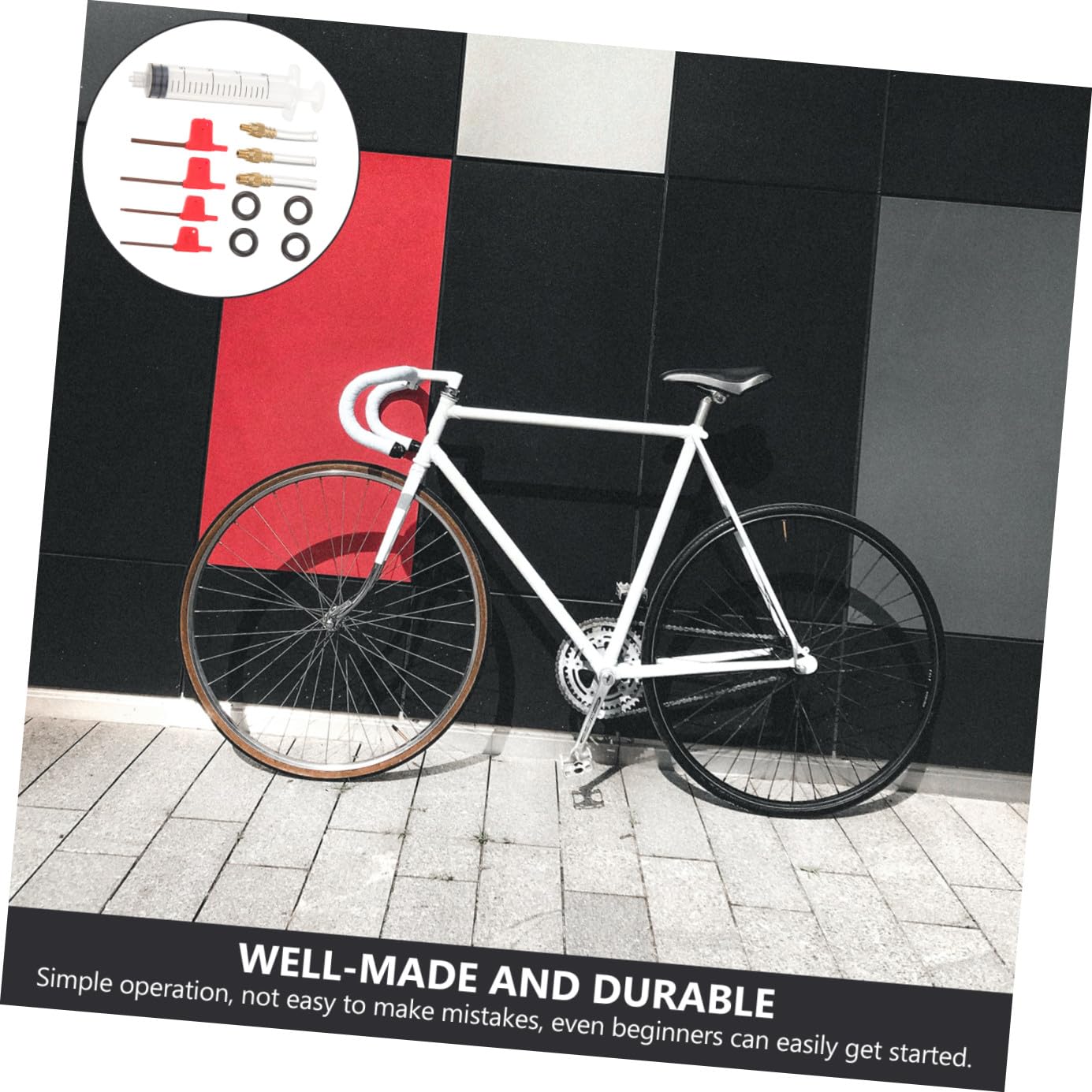 Abaodam 3 Ensembles Kit de Purge de Freins pour Vélo Outil Portable de Réparation Freins avec Injection Huile