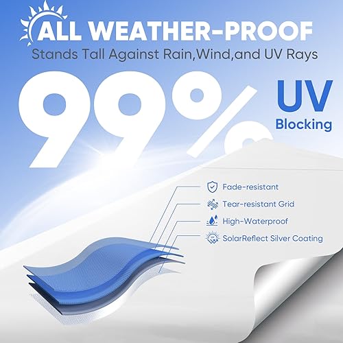 Miniatura 4 de Sekey Toldo desplegable de 10 x 10 pies con 3 paredes laterales, un cenador instantáneo al aire libre con configuración de empuje, tiendas de