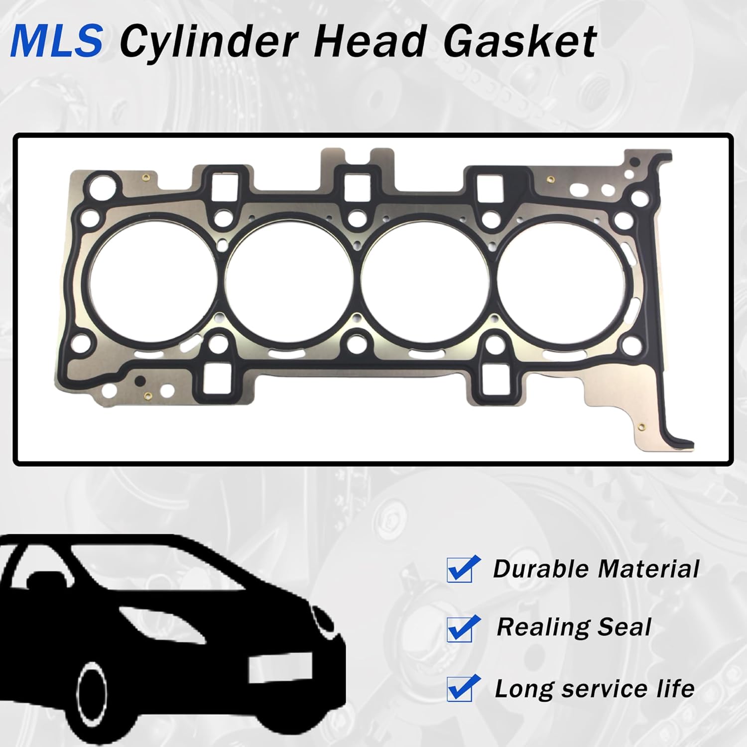 AUCERAMIC HGS1170 MLS Cylinder Head Gasket Set Fit 2013-2016 for Dodge Dart 1.4L 2.0L 2.4L L4 Replace 68188889AE 68188889AF