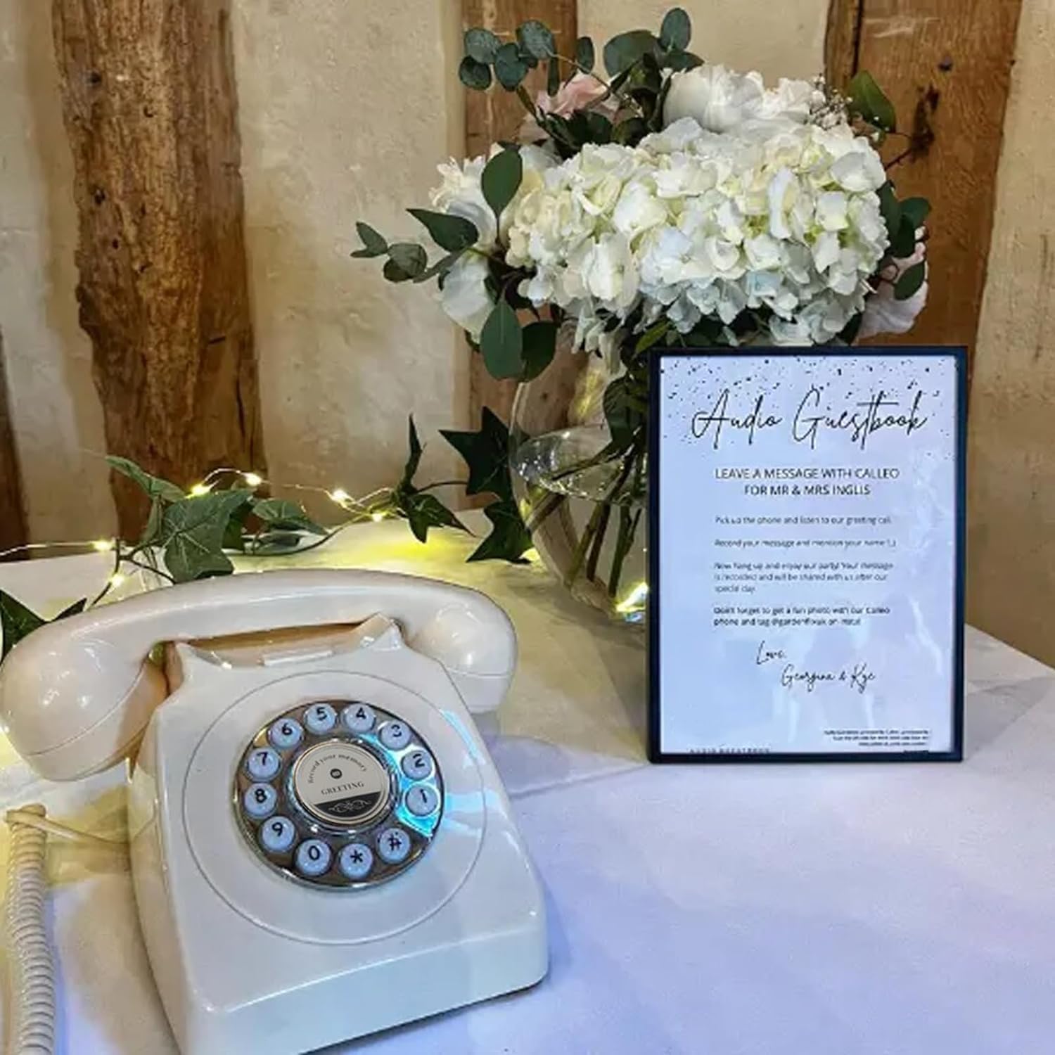 Libro degli ospiti audio per matrimoni, telefono per registro audio degli ospiti, registra messaggi audio personalizzati, libro degli ospiti classico in stile retrò, per feste, compleanni e