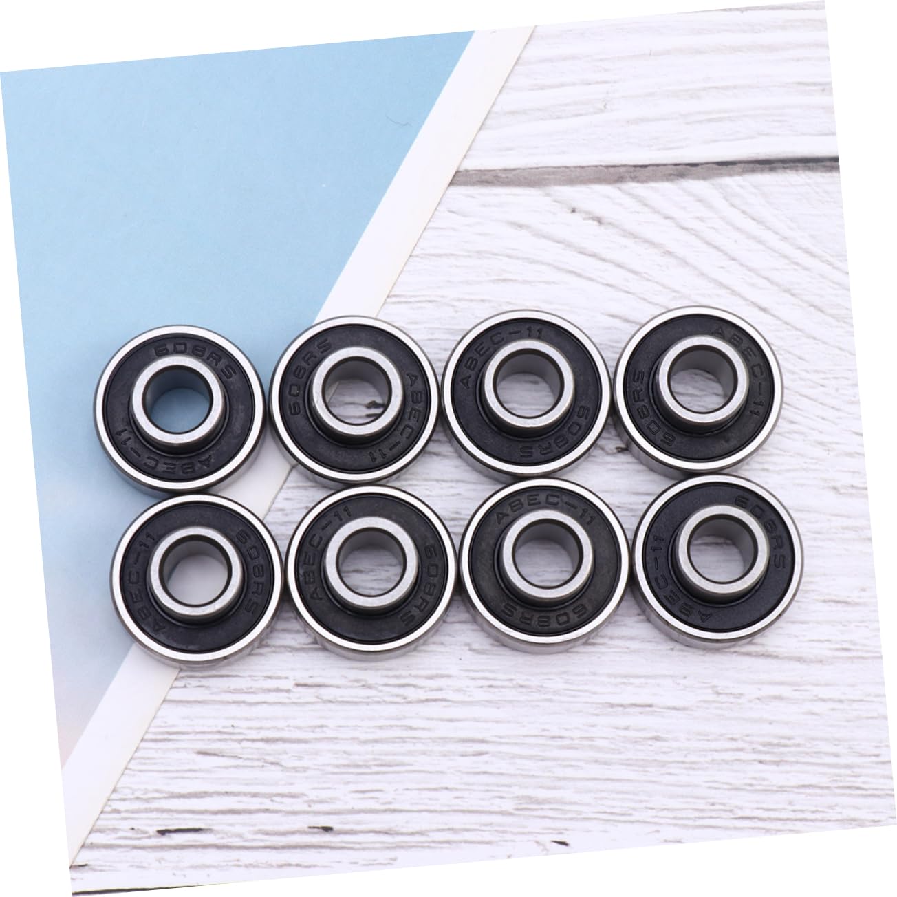 Generic 8pcs 608 2RS High Speed Skateboard Bearings Rolling Bearings for Wheels