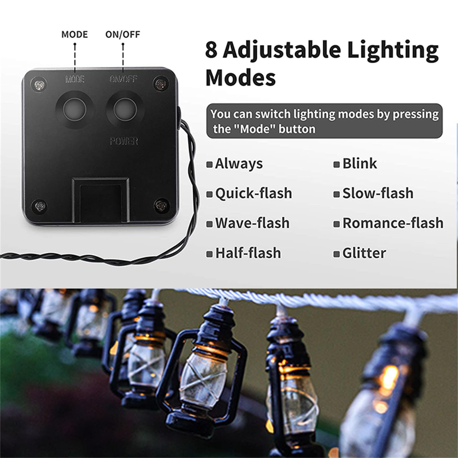 Guirnalda De Luces Solares Para Exteriores, Bombilla LED, Luces De Hadas, Decoración Retro, Impermeable, Tienda De Campaña, Guirnalda, Lámpara De Hadas Para Fiestas En El Jardín,50led