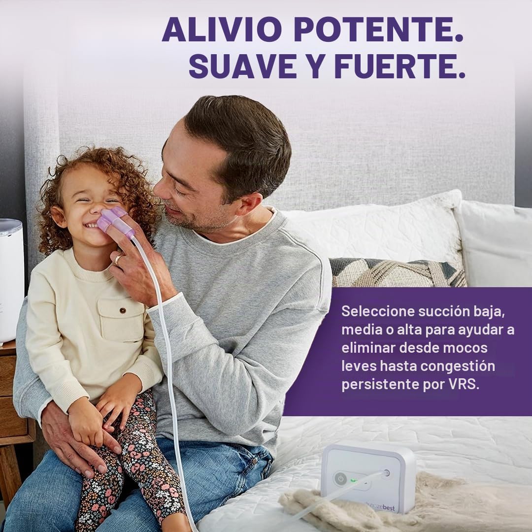 Dr. Noze Best NozeBot - Aspirador nasal eléctrico para bebé | Aspirador nasal recargable diseñado por ORL pediátrico para la eliminación suave del moco nasal en bebés y niños pequeños