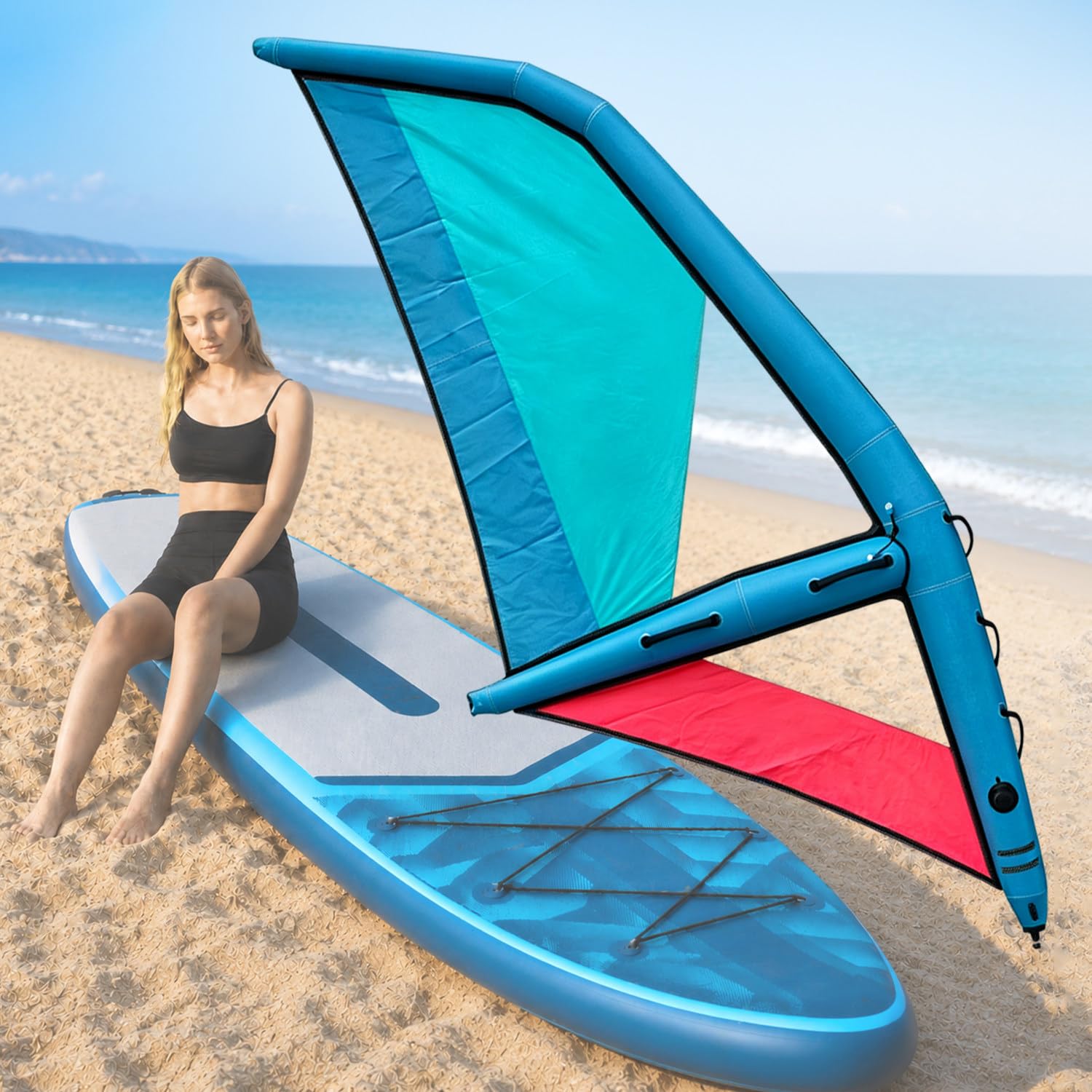 twostronking Windsurfing Sail, Handheld Inflatable Surfing Wing, Wind Surfboard Sails 4.2㎡