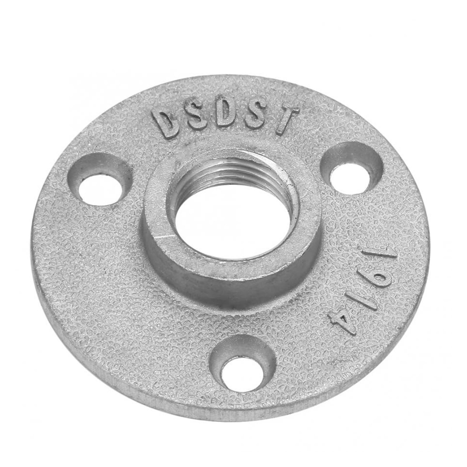 Ozliyy Silver 10Pcs 3 Holes Base Floor Flanges Aluminum Alloy Bsp Threaded Shelf Rack Fixing(,3/4")