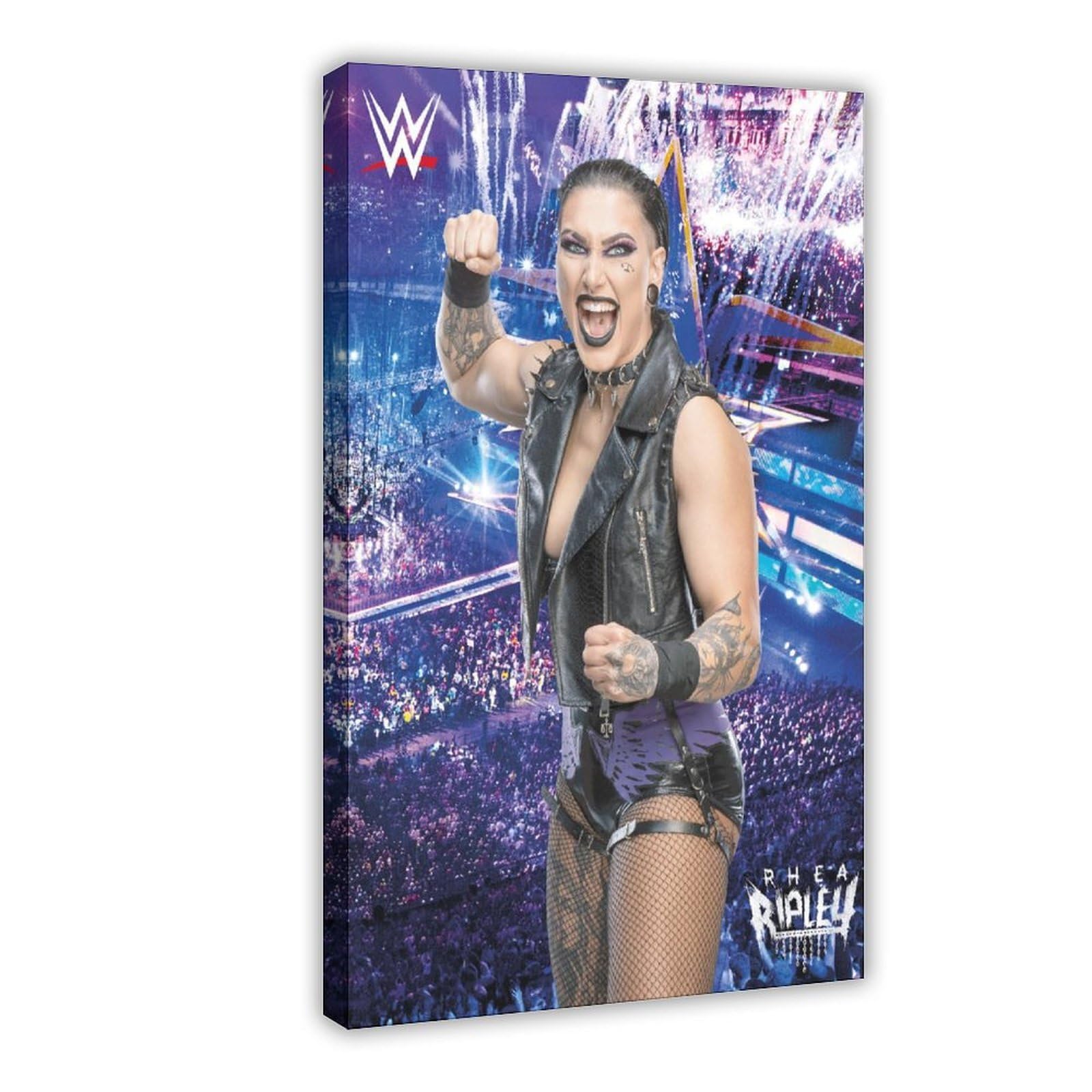 Hgklbg Frame-Style Wrestler Rhea Ripley Poster Canvas Poster For Home Decor Gift