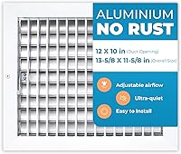 Vista 35 de Cubiertas de ventilación de aire de aluminio de 6 x 4 pulgadas (apertura de conductos) para rejilla de aire acondicionado de pared, cubierta