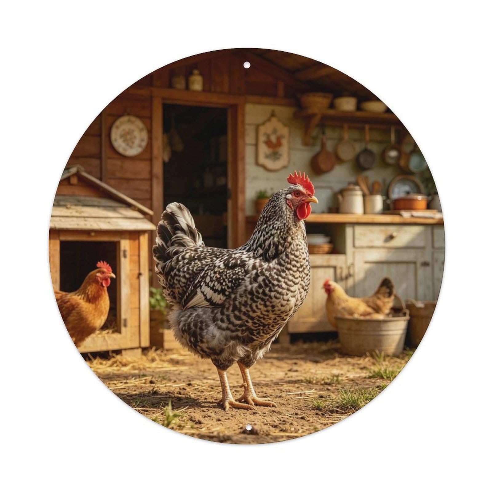 Farm Chicken Coop Country Metal Tin Sign Plaque