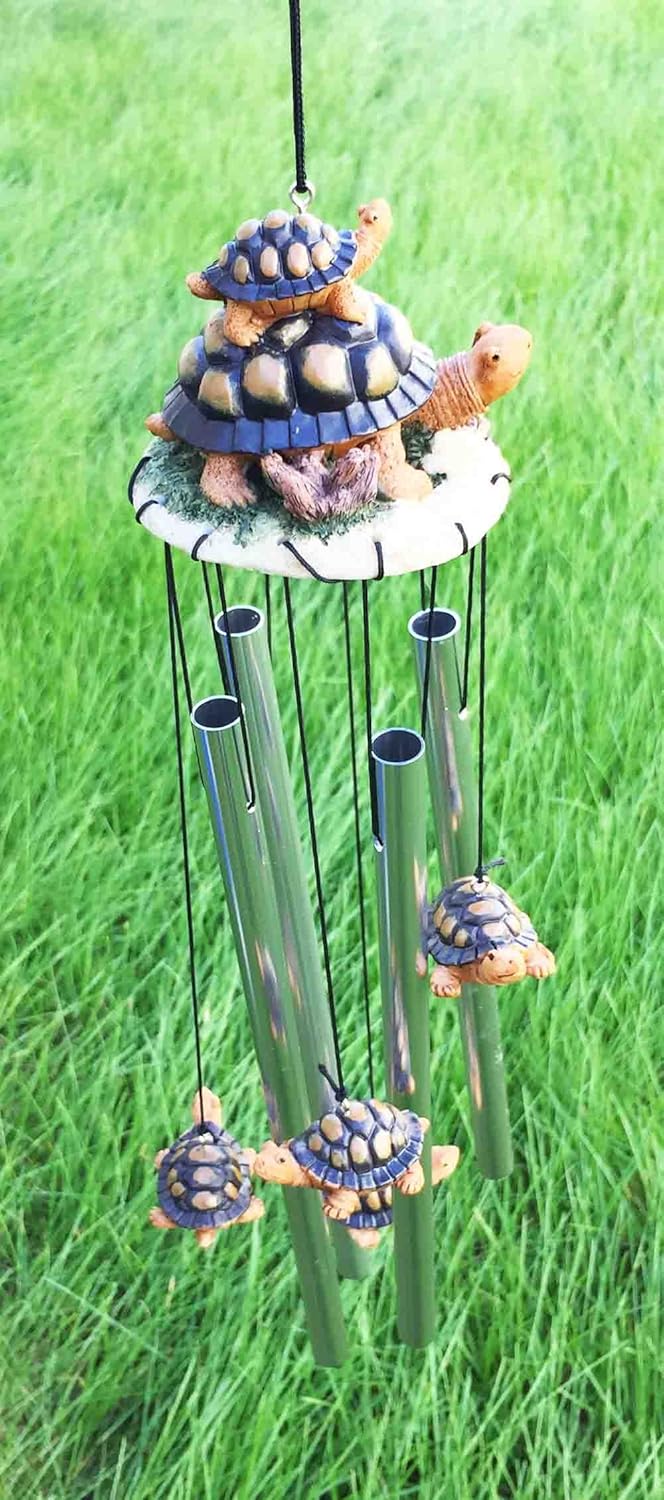 Gifts & Decor Tortoise Turtle Family Slow But Steady Resonant Relaxing Wind Chime Patio Garden