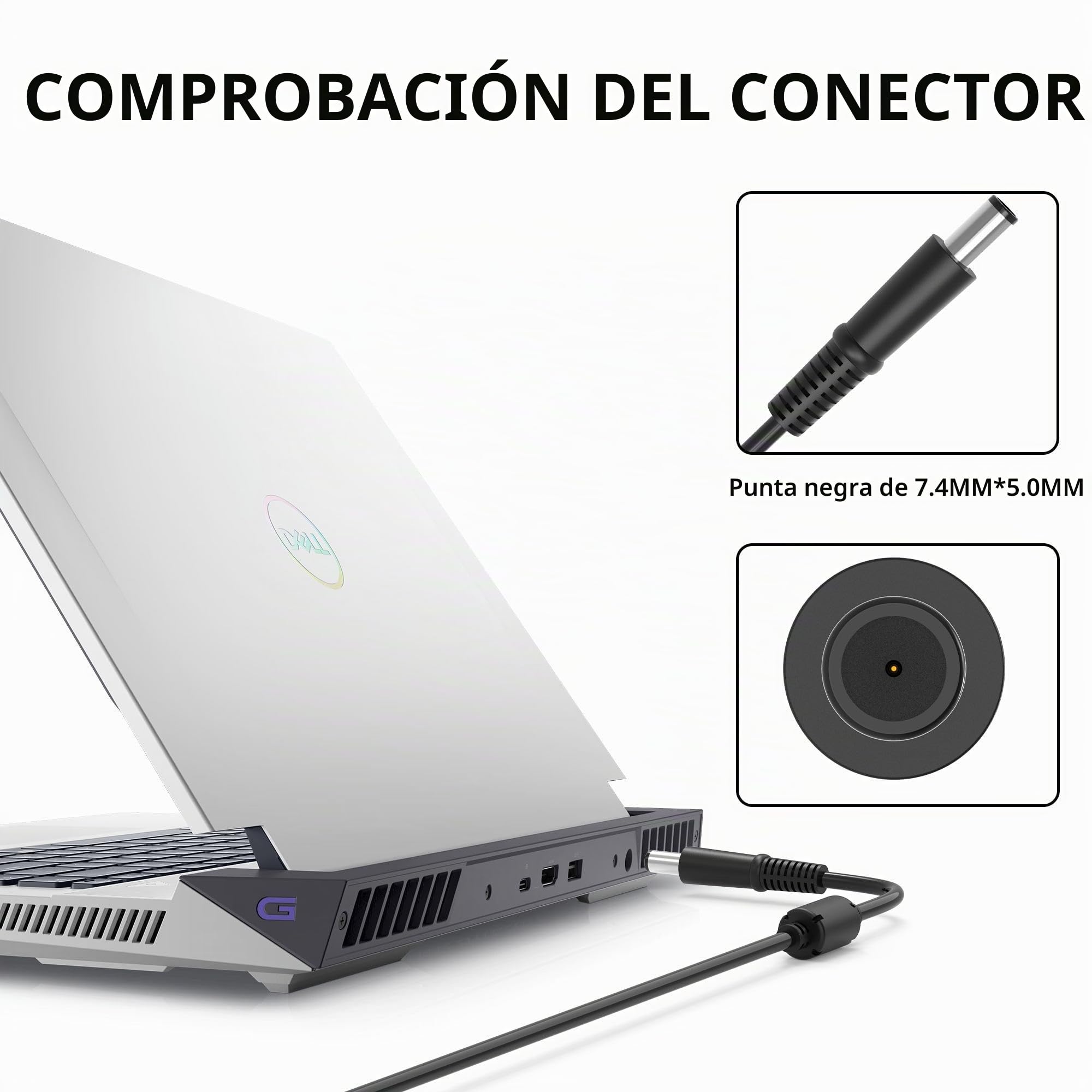 330W 16.92A 19.5V LA330PM190 Cargador CA para Dell G15 G16 5530 7630 7620 Alienwar Area-51m X51 M18x X17 M17 DA330PM190 DA330PM111 LA330PMM. 160 Cable adaptador para la alimentación del ordenador port