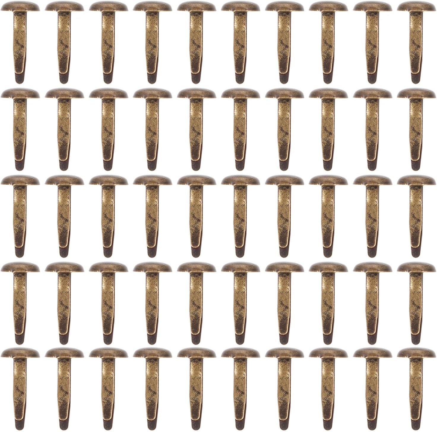 200pcs Mini Brads Fasteners Round Head Paper Crafts