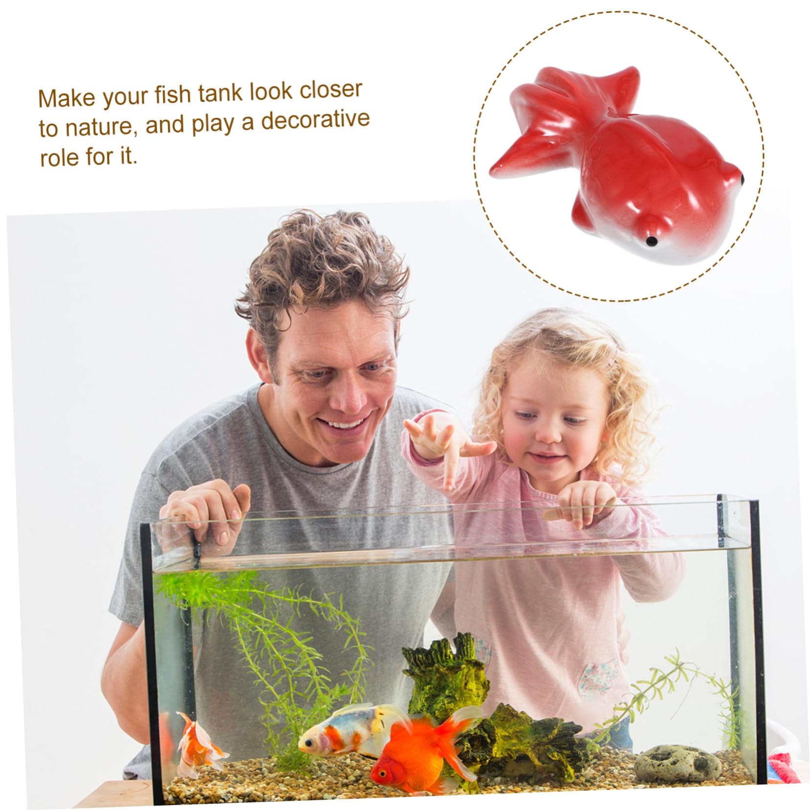 Alipis 4 Pz ninnoli in ceramica aquarium aqua adorn laguiole ornamenti per acquari toy pesci d'acquario artificiali sculture di pesci statua artigianato con acquario mestiere di pesce