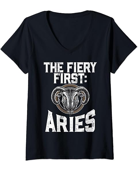 Womens The fiery first Aries V-Neck T-Shirt