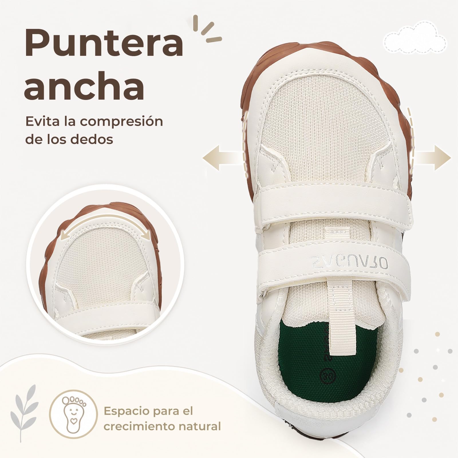 SAGUARO Niños Niña Niño Zapatillas Barefoot Ligeras Suaves Cómodos Calzado Barefoot Minimalista Zapatos de Trail para Deporte y Uso Diario,Beige,27EU