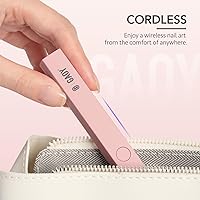 Vista 6 de GAOY Luz UV de mano para uñas de gel, mini lámpara de uñas, recargable inalámbrica portátil, curado rápido, rosa
