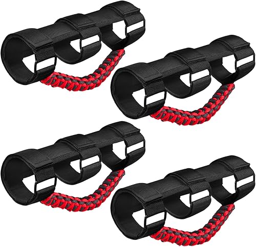 Miniatura 9 de Asas de agarre para barra antivuelco, accesorios para Jeep Wrangler JL JK TJ YJ Gladiator 4XE Rubicon Sahara Unlimited (negro 2 unidades)