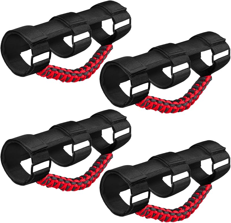 Alças de Pegada para Santo Antônio Jeep Wrangler Endollars Vermelhas – Kit com 4