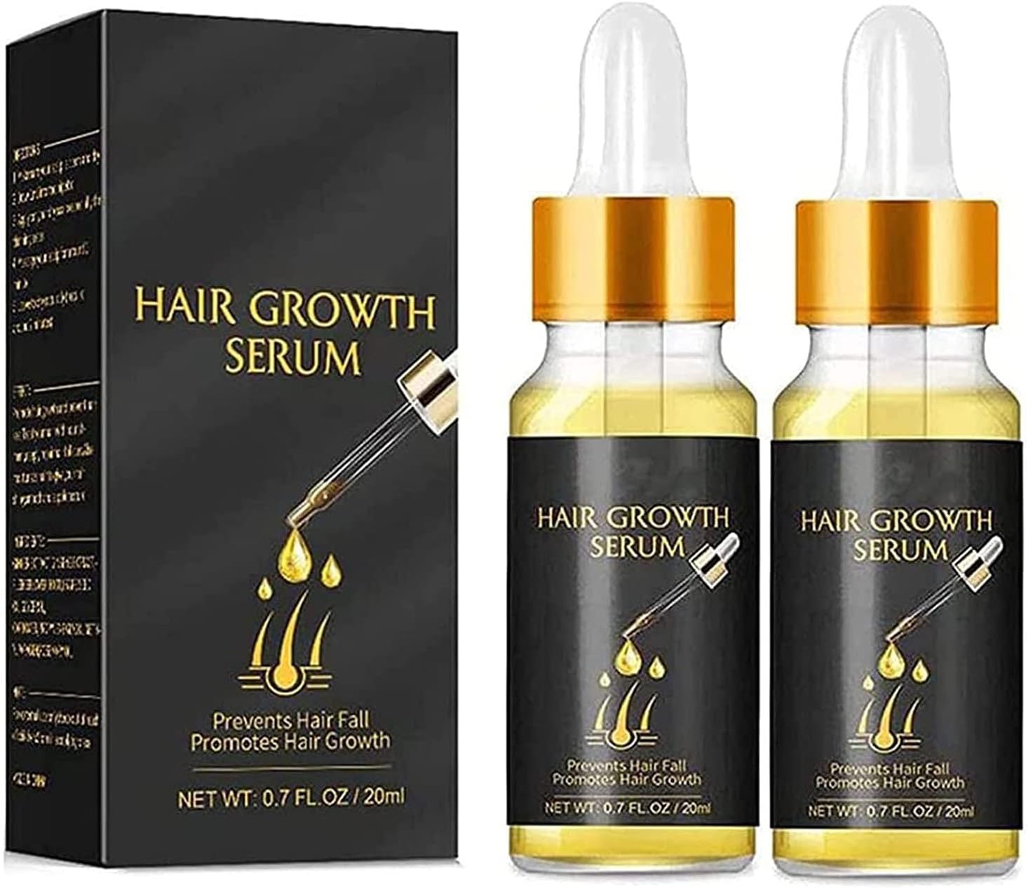 Biotin Thickening Herbal Serum, Extra Biotin Herbal Serum, Ginger Hair Growth Serum Essence Oil for All Hair Types (2pcs)