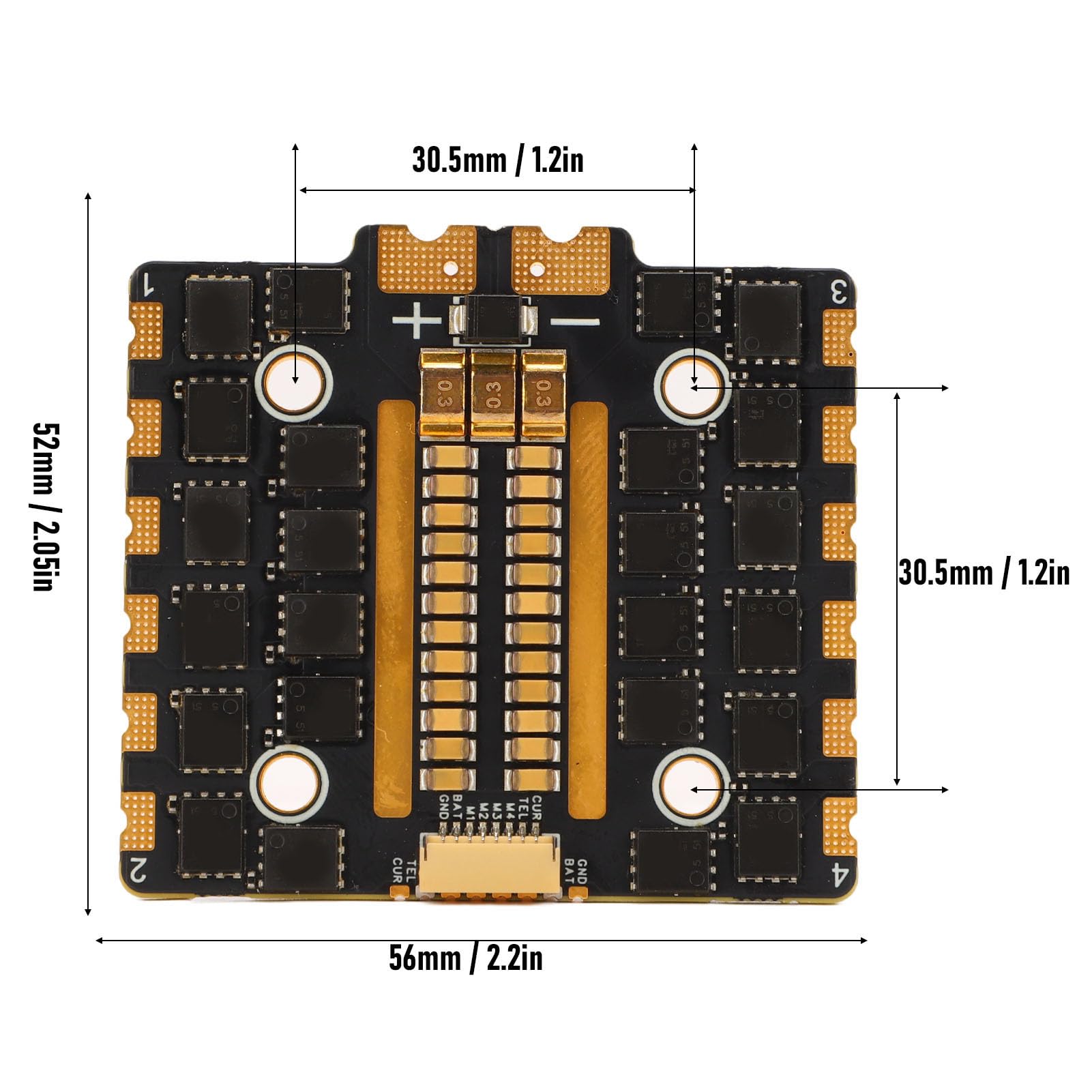 Drone 4 w 1 ESC, 110A Bezszczotkowy Elektryczny Regulator Prędkości z obsługą PWM Oneshot125 Multishot DShot150 300 600, dla Silnika Drona Wyścigowego FPV