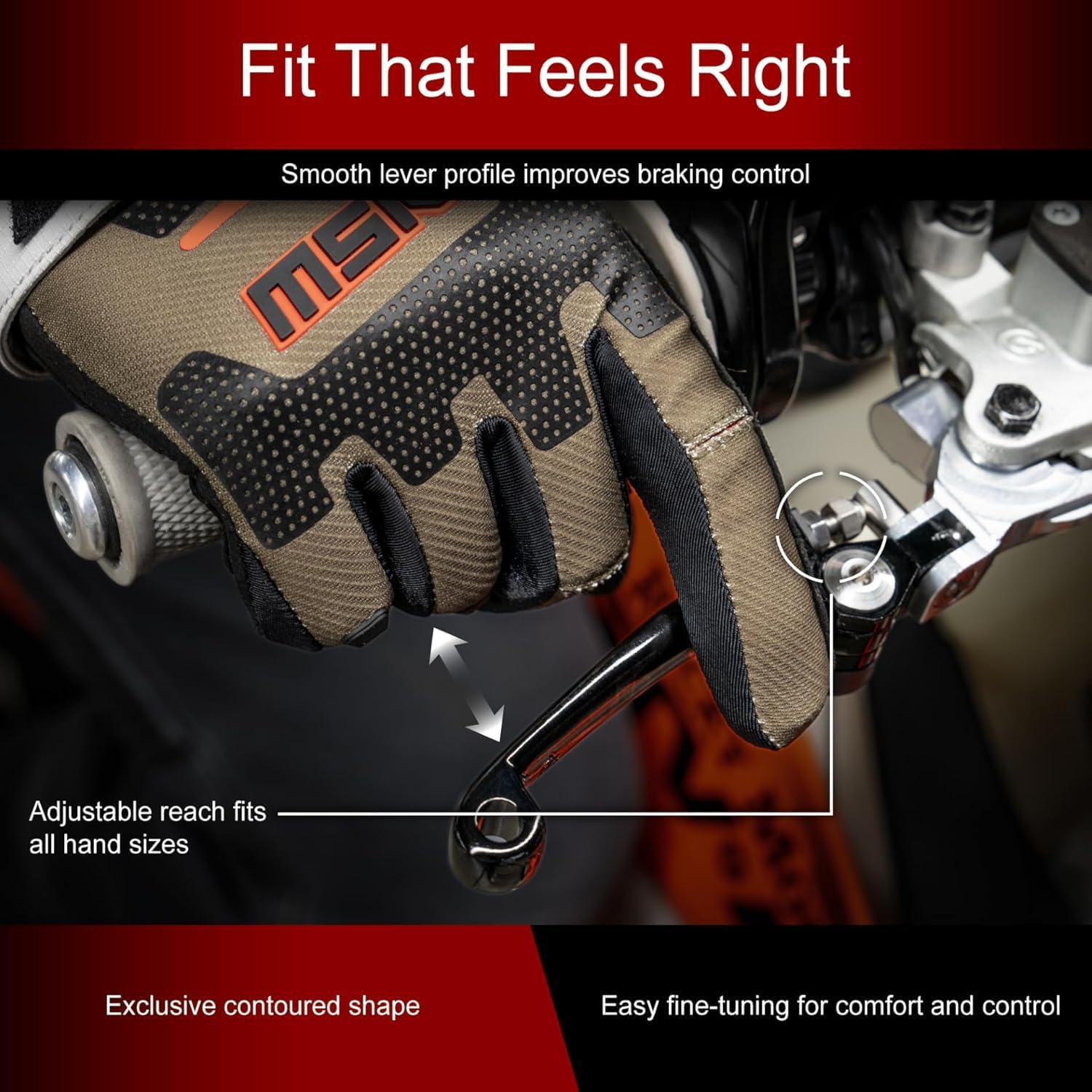 TUSK Axis Folding Brake Lever- Compatible with Honda CRF150R 2007-2026 / CRF450X 2005-2017 (Red, Standard)