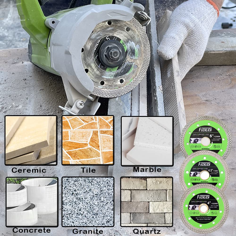 Disco de Corte de Diamante,2 Piezas 230mm Hoja de Sierra con Malla Turbo para Porcelana Azulejos Cerámica Mármol