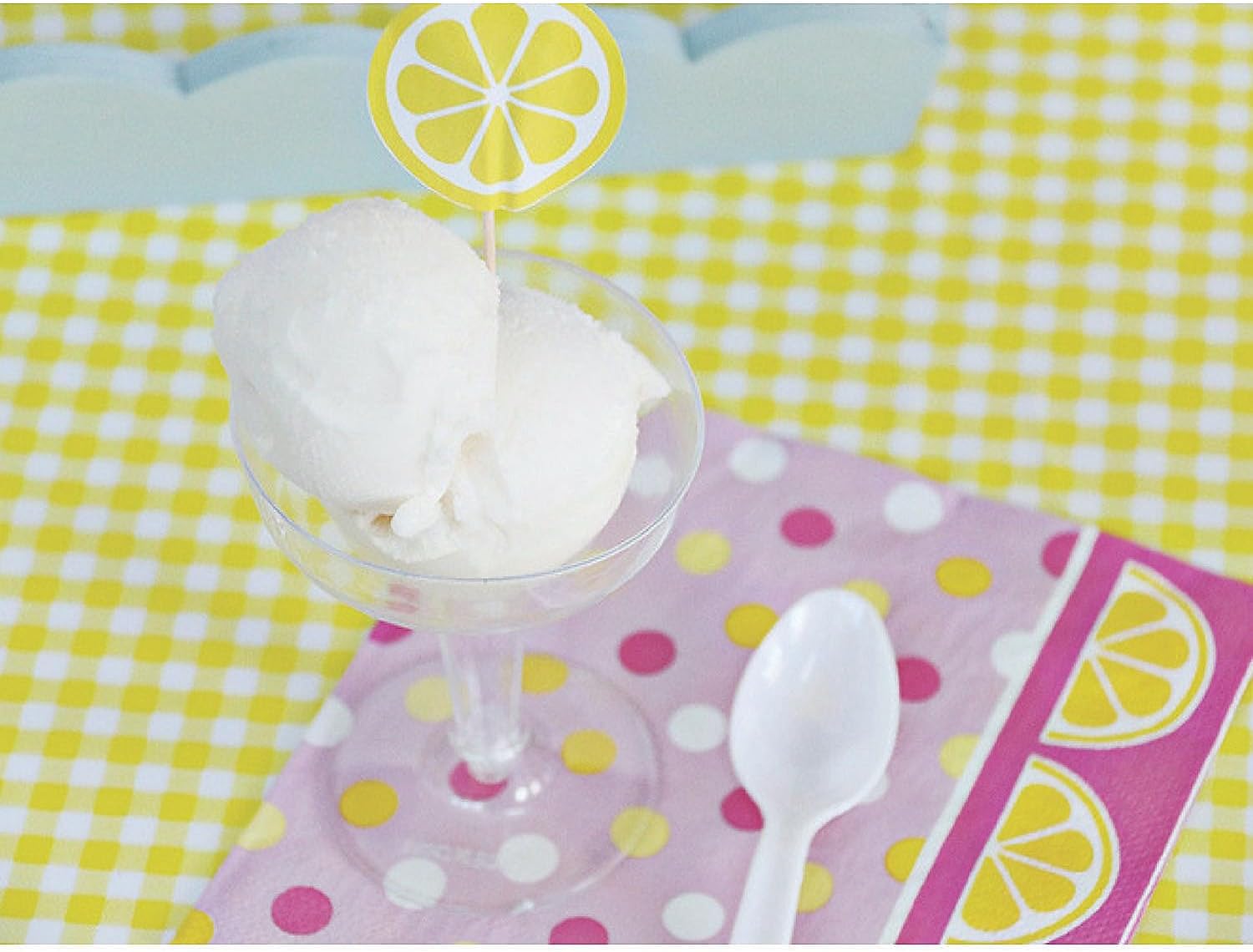 Fun Express Yellow Gingham Table Cloth Roll 100 ft - Checkered Plastic Table Cover Disposable for Picnic & Party | Tablecloths for Indoor Outdoor Events, Birthdays & Celebrations