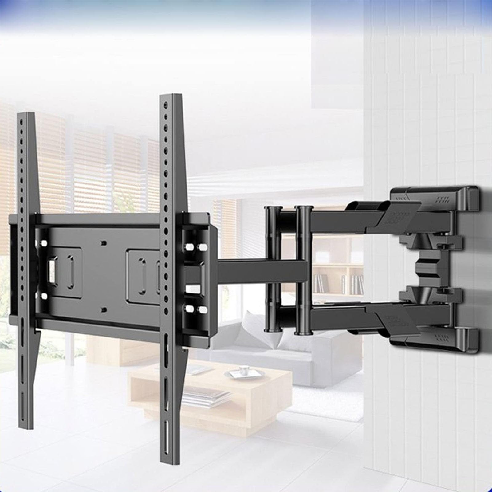 Supporto Parete Per TV Girevole Telescopico - Con Staffa Di Livellamento Inclinabile, Girevole Ed Articolata, 400x400mm, Per TV Di Grandi Dimensioni Fino A 60 Pollici