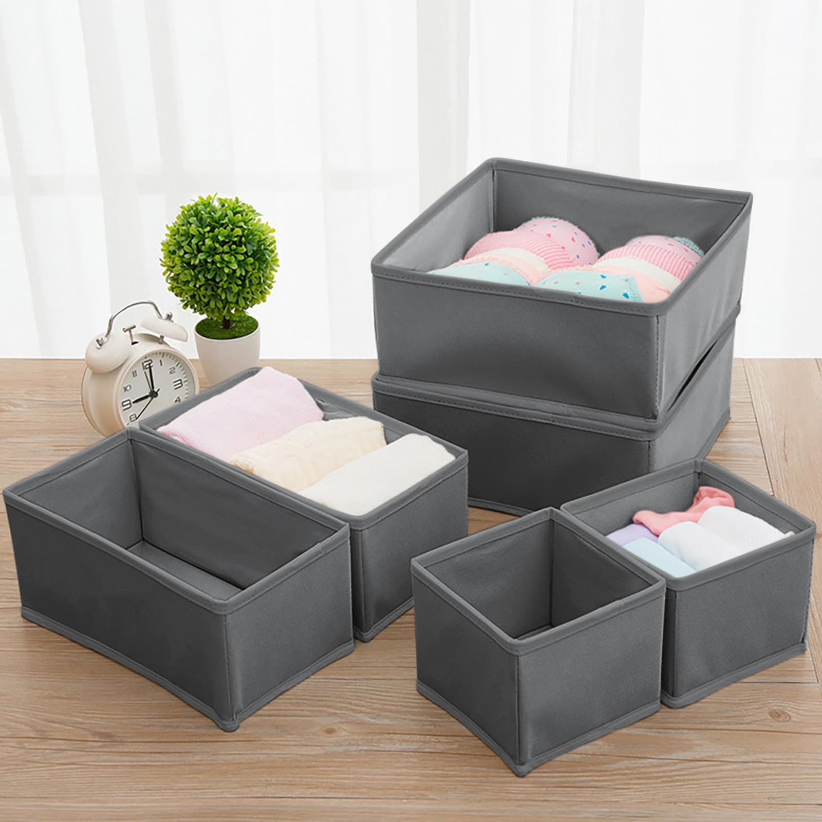 Foeska Organisateurs De Tiroirs, Séparateurs Pliables, Organisateur De Dressing Pour Sous-vêtements En Tissu, Range-vêtements Pour Chemises