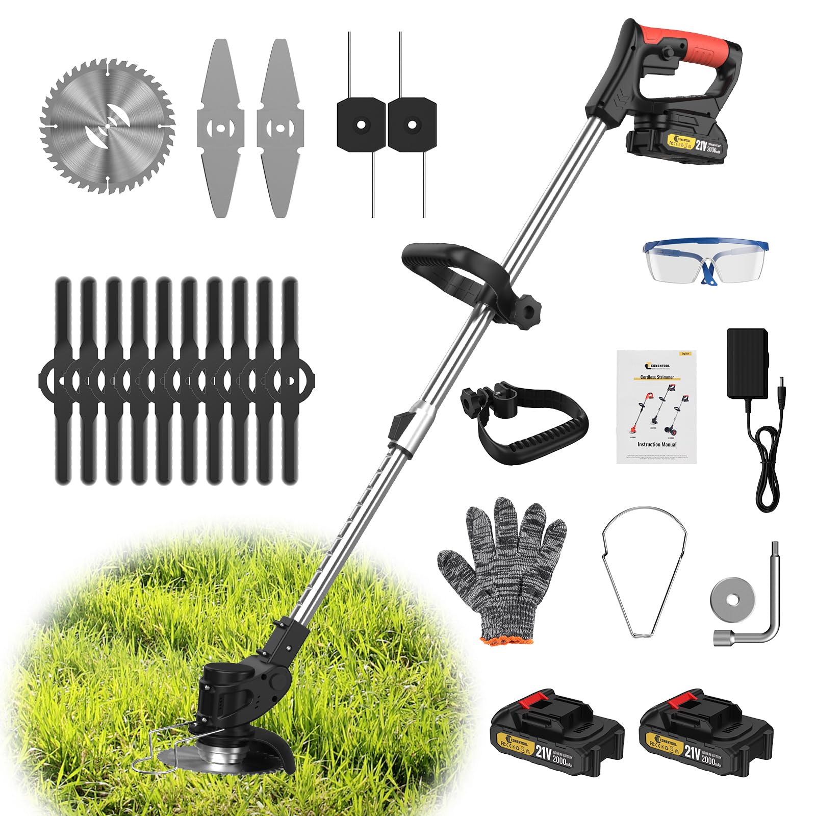 Conentool 600w Akku Rasentrimmer Mit 2x Preisvergleich