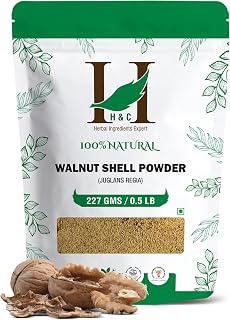 H&C 100% Natural Walnut Shell Powder for Scrub Formulation 227gms (1/2 LB)