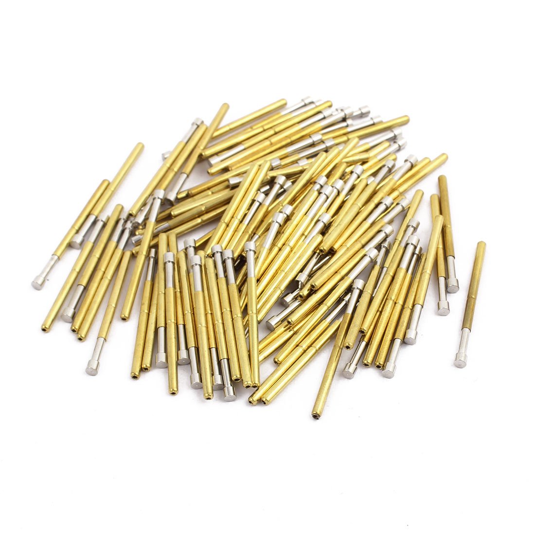 Aexit 100pcs P125-G Testers 2.0mm Dia 33.3mm Length Metal Spring Pressure Test Multi Testers Probe