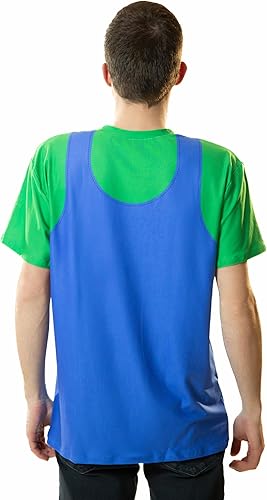 Vista 3 de Overol de colores para hombre, mujer, adolescente, camiseta de cosplay, Halloween, disfraces de Navidad