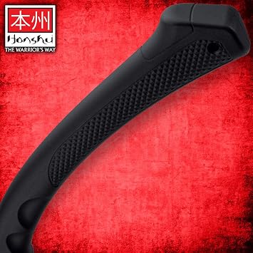 Honshu Karito Kama with Belt Sheath | 7Cr13 Stainless Curved Steel Blade | Grippy Injection Molded Nylon Handle | Modern Battle-Ready Tool | Overall 15 3/4
