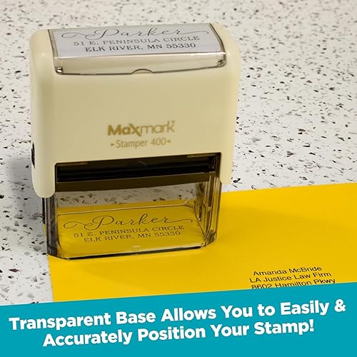 Miniatura 4 de Sello de dirección de devolución - Sello de dirección de goma autoentintado - Personalizar en línea - Estilo RA248 - Elige entre 15 colores de tinta