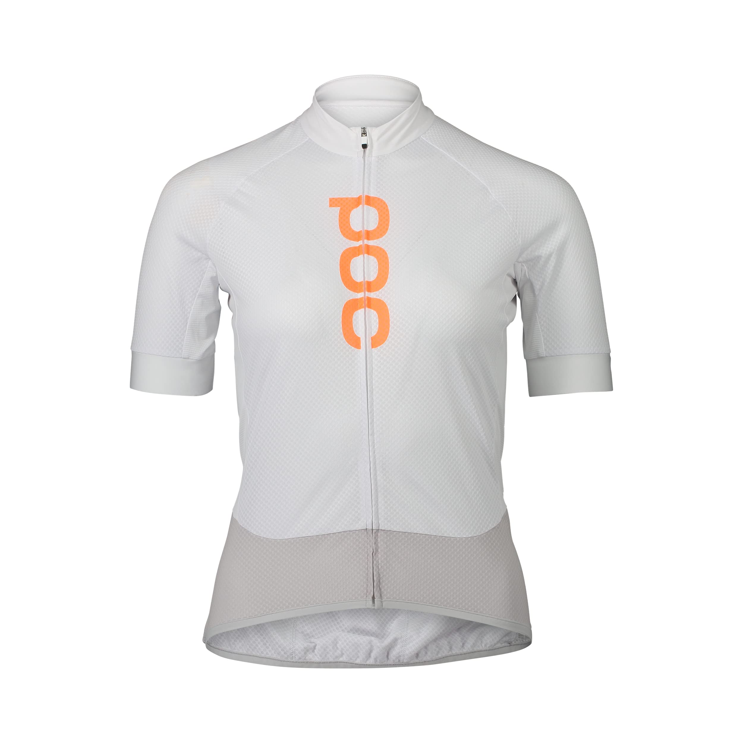 POC W's Essential Road Logo Jersey Apparel Hydrogen White/Granite Grey LRG