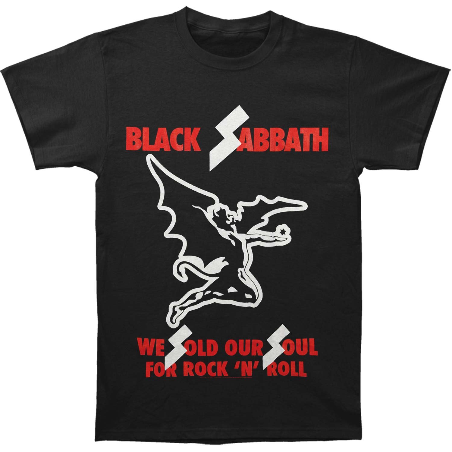 Bravado Black Sabbath - Sold Our Soul Men's T-Shirt, Black (Black Black), Large