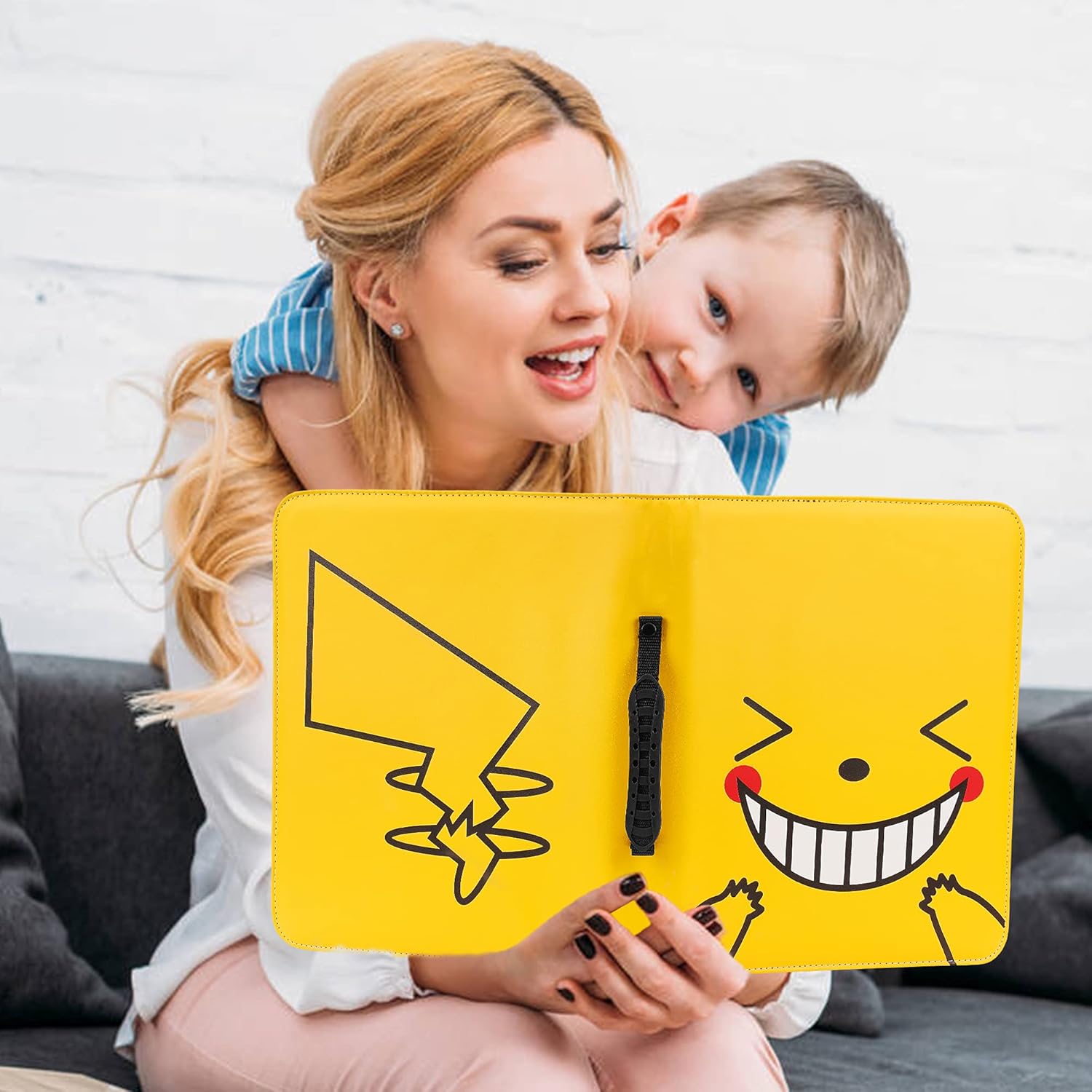 9-Pocket Cards Binder - 720 Trading Cards Album Compatible with PM TCG Cards/Baseball Cards/Yugioh Cards/and Other Card Games(Yellow) : Toys & Games