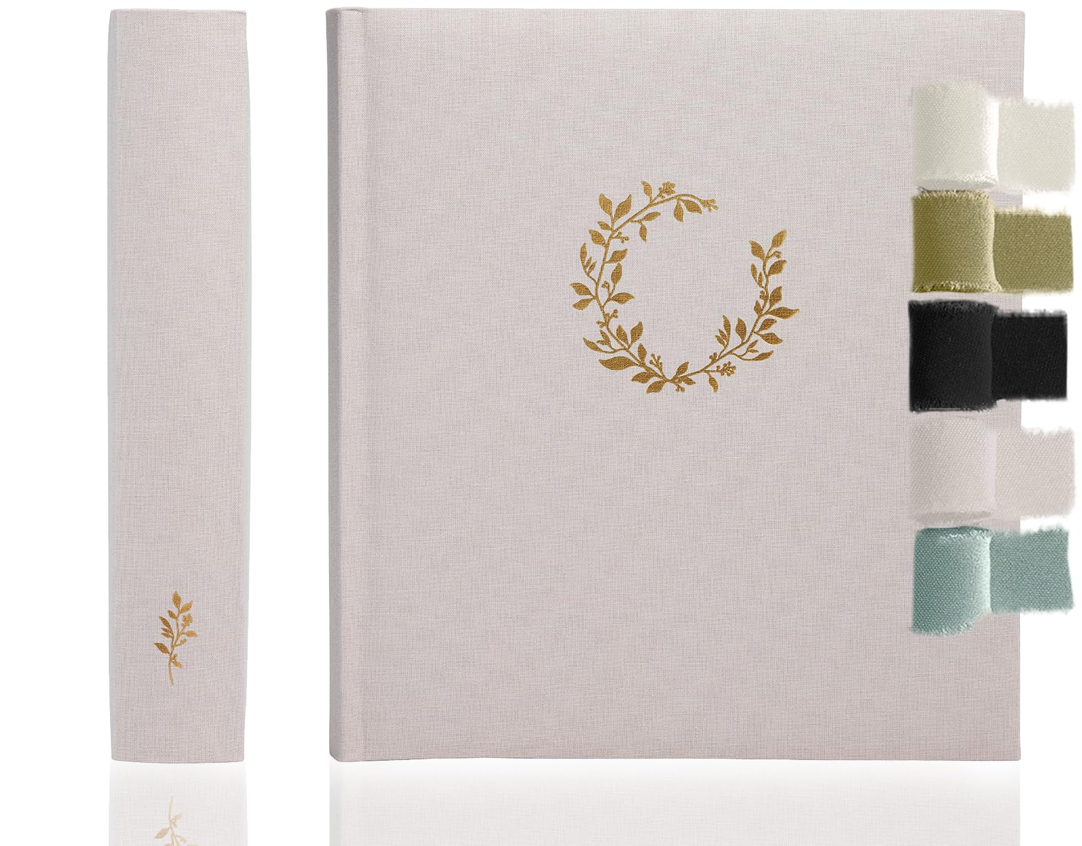 La Lente Premium Scrapbook Album – Photo Album with Writing Space – 100 Pages for Multiple Sizes 4x6, 5x7, 6x8, 8x10 – Holds 500 Photos – Wedding,